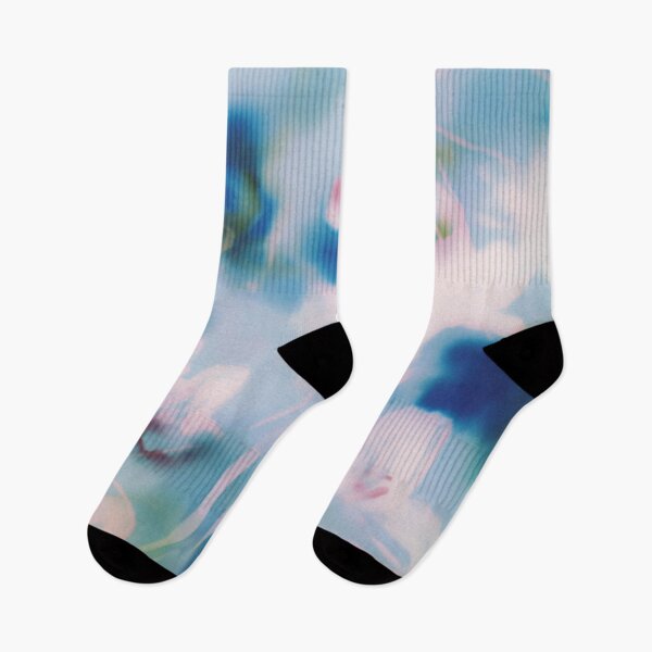 Item preview, Soft Blurred Floral Abstraction in Pastel Blue and Pink designed and sold by trajeado14.