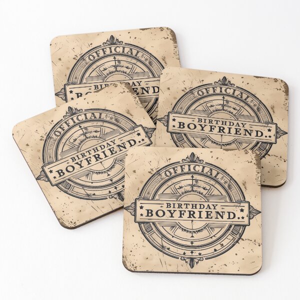 Item preview, Birthday Boyfriend Official Stamp Retro Vintage Badge Style designed and sold by SynizesisShop.