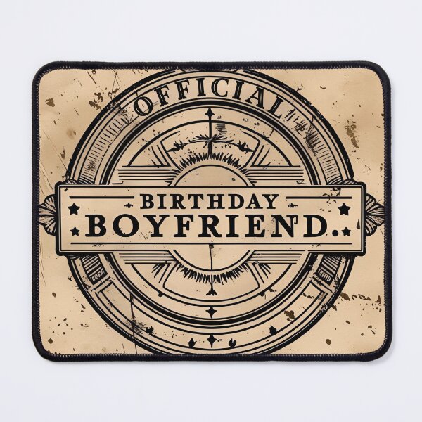 Item preview, Birthday Boyfriend Official Stamp Retro Vintage Badge Style designed and sold by SynizesisShop.