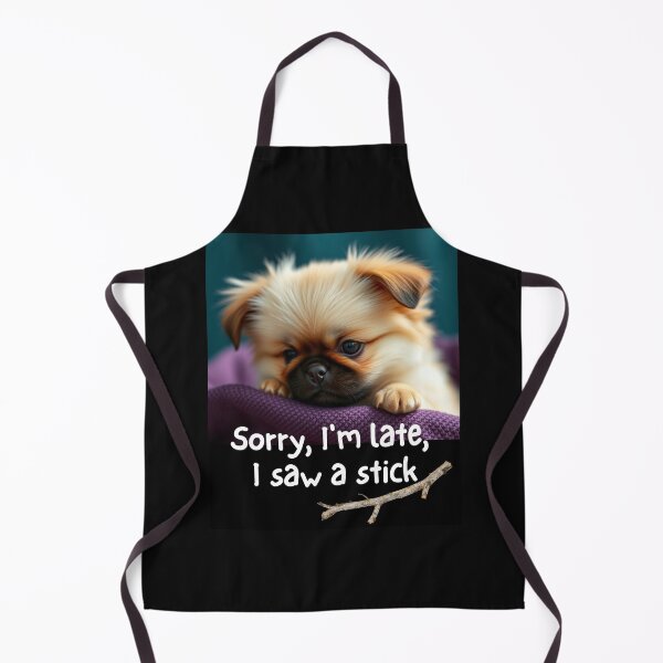 Item preview, Sorry I'm Late I saw A Stick Cute Puppy Funny Colorful Design designed and sold by EarthArtDesigns.
