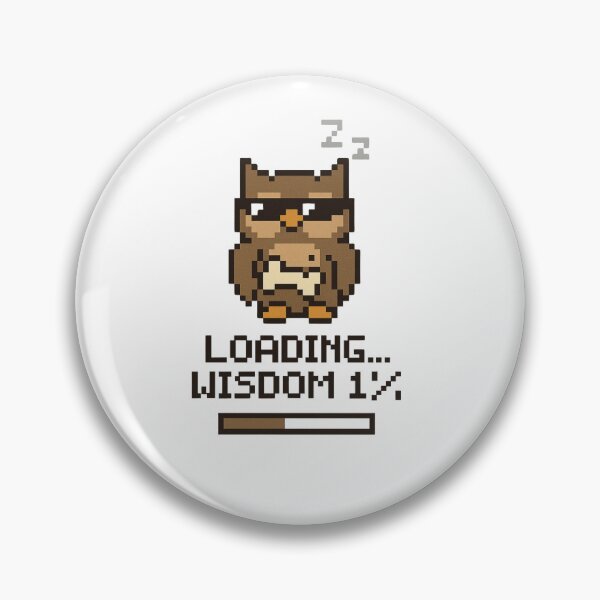 Item preview, Loading Wisdom – Pixel Owl designed and sold by SlomianyPisarz.