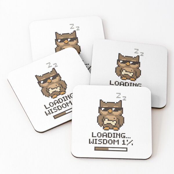 Item preview, Loading Wisdom – Pixel Owl designed and sold by SlomianyPisarz.