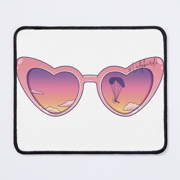 Item preview, Heart Sunglasses Paramotor Sticker designed and sold by ladybiird.x.