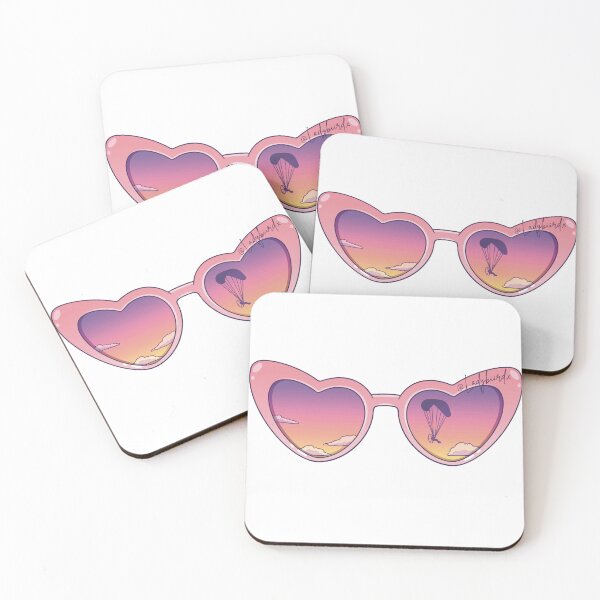 Item preview, Heart Sunglasses Paramotor Sticker designed and sold by ladybiird.x.