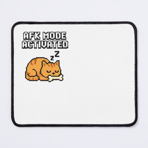 Item preview, AFK Mode Activated – Pixel Cat designed and sold by SlomianyPisarz.