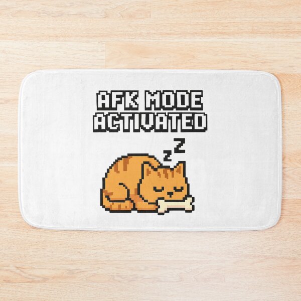 Artikelvorschau, AFK-Modus aktiviert – Pixel Cat entworfen und verkauft von SlomianyPisarz.