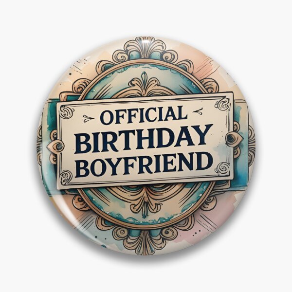 Item preview, Birthday Boyfriend Official Vintage Ornamental Label Design designed and sold by SynizesisShop.