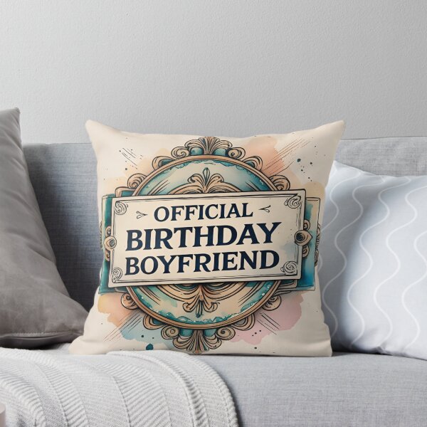 Item preview, Birthday Boyfriend Official Vintage Ornamental Label Design designed and sold by SynizesisShop.