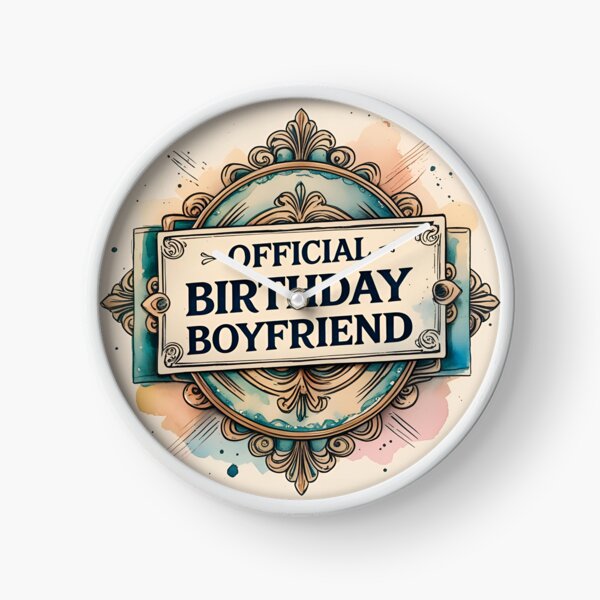 Item preview, Birthday Boyfriend Official Vintage Ornamental Label Design designed and sold by SynizesisShop.