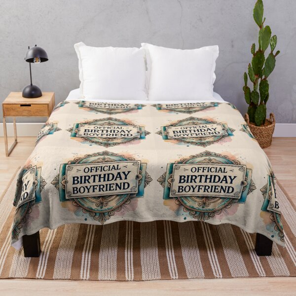 Item preview, Birthday Boyfriend Official Vintage Ornamental Label Design designed and sold by SynizesisShop.