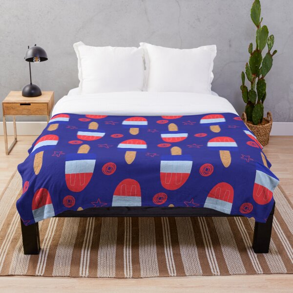 Item preview, Starry Independence Playful Ice Pop Bright Blue designed and sold by DanielleFishIll.