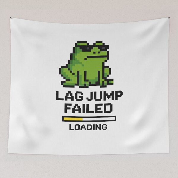 Item preview, Lag Jump Failed – Pixel Frog designed and sold by SlomianyPisarz.