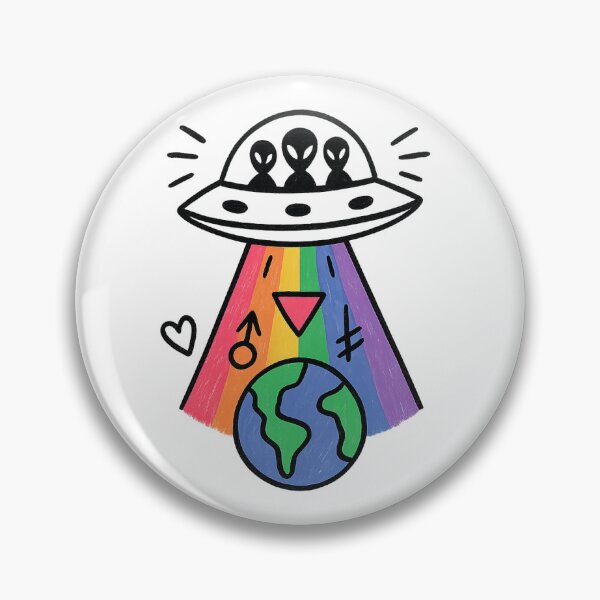 Item preview, Rainbow UFO Pride Graphic | LGBTQIA+ Alien Beam Design | Cosmic Gay Pride Artwor designed and sold by IBD-HOUS.