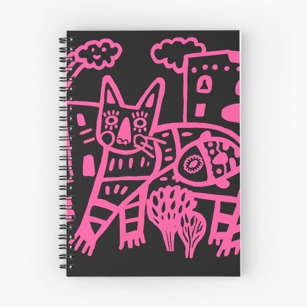 Item preview, Meowpolis Neon Pink Cat Cityscape Illustration – Bold Urban Pop Art Design designed and sold by Mastilovic.Art.