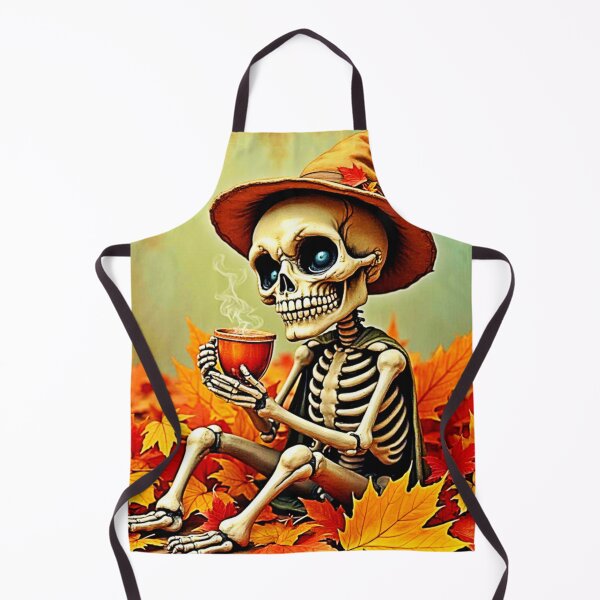 Item preview, Spooky Autumn Skeleton's Coffee Break Design designed and sold by Health And Fitness Posts e-Store.