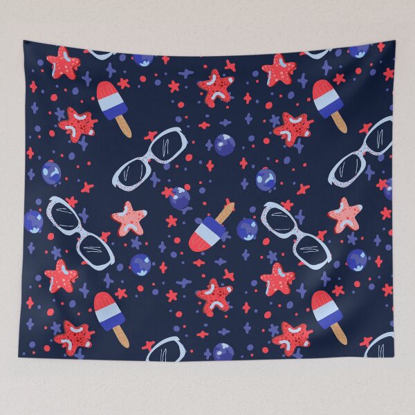 Item preview, Starry Independence StarBerry Sprinkle Deep Blue designed and sold by DanielleFishIll.