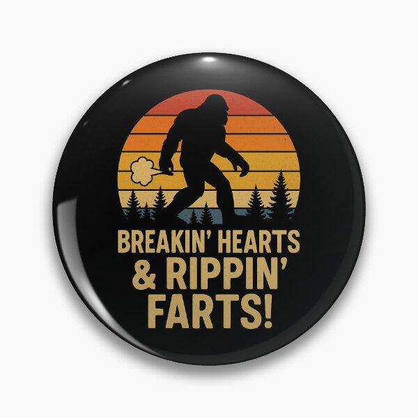 Item preview, Bigfoot Breakin Hearts and Rippin Farts Funny Cryptid Humor Design designed and sold by ArcaneArtistry.