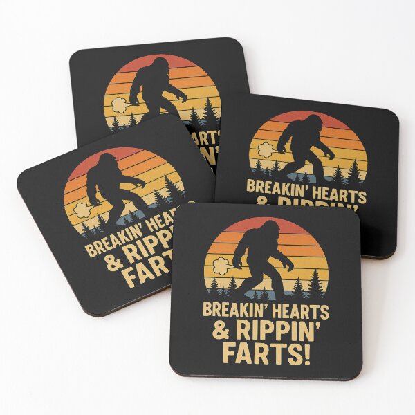 Item preview, Bigfoot Breakin Hearts and Rippin Farts Funny Cryptid Humor Design designed and sold by ArcaneArtistry.