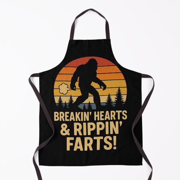 Item preview, Bigfoot Breakin Hearts and Rippin Farts Funny Cryptid Humor Design designed and sold by ArcaneArtistry.