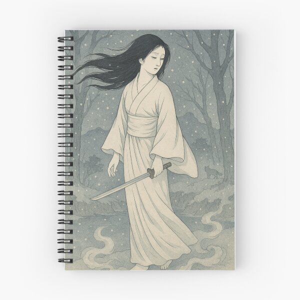 Item preview, Yuki-Onna de la Deriva Silenciosa – Impresión Ukiyo-e del Espíritu de la Nieve designed and sold by KMChronicles.