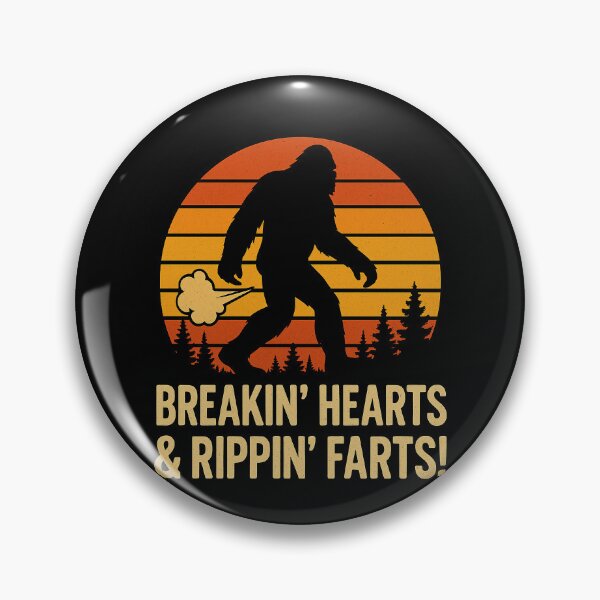 Item preview, Bigfoot Breakin Hearts and Rippin Farts Funny Cryptid Humor Design designed and sold by ArcaneArtistry.