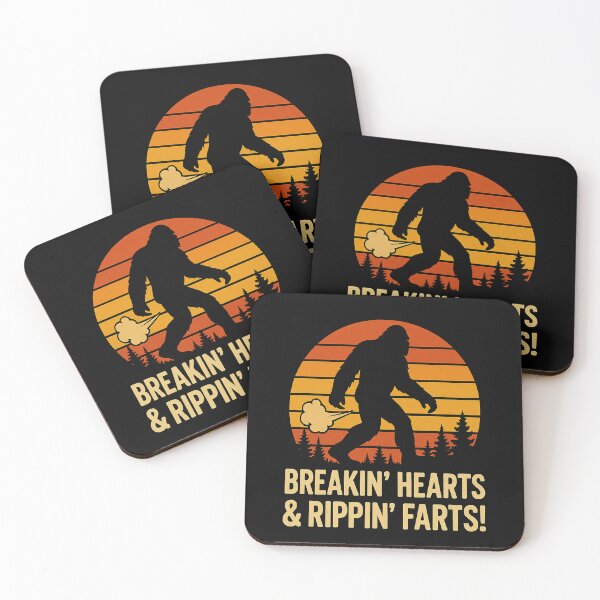 Item preview, Bigfoot Breakin Hearts and Rippin Farts Funny Cryptid Humor Design designed and sold by ArcaneArtistry.
