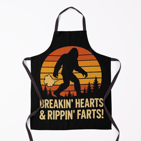 Item preview, Bigfoot Breakin Hearts and Rippin Farts Funny Cryptid Humor Design designed and sold by ArcaneArtistry.