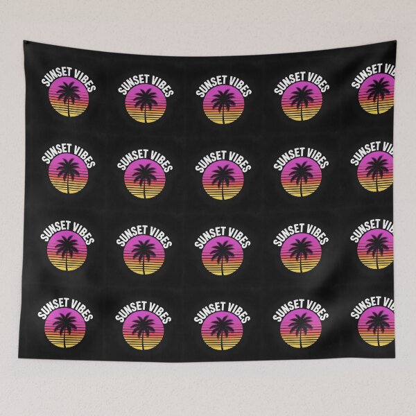 Item preview, Neon Tropical Sunset | Retro 80s Palm Beach Synthwave Art designed and sold by Ahmedhazem12.