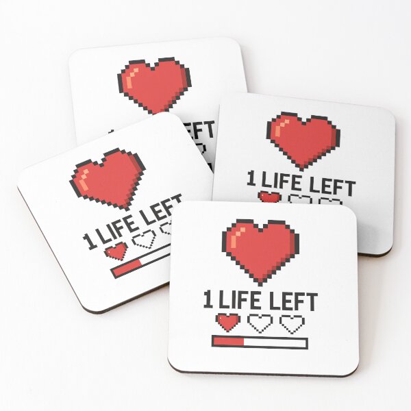 Item preview, 1 Life Left – Pixel Heart Gaming Design designed and sold by SlomianyPisarz.