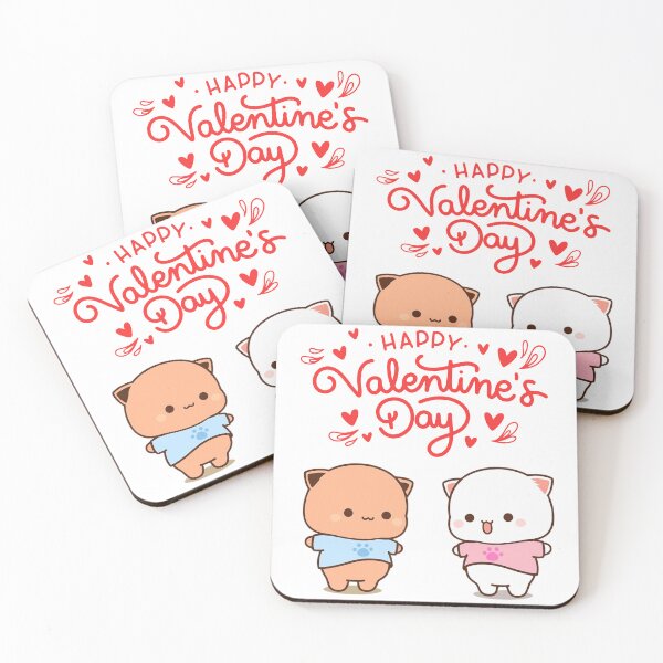 Item preview, Happy Valentine BuBu Dudu Mochi Milk Panda And Brownie Bear True Love Couple designed and sold by DaresToDream.
