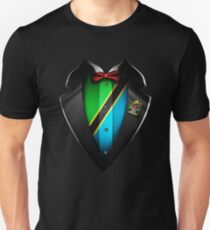 Tanzania Flag Tanzanian Roots DNA and Heritage Tuxedo Unisex T-Shirt