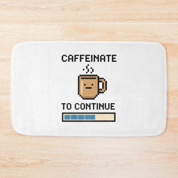 Item preview, Caffeinate to Continue – Pixel Coffee Mug Design designed and sold by SlomianyPisarz.
