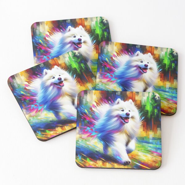 Item preview, Samoyed Dog Portrait Acrylic Art Print Pet Portrait Gift for Sammie Lovers designed and sold by Puppy Puzzles Plus.