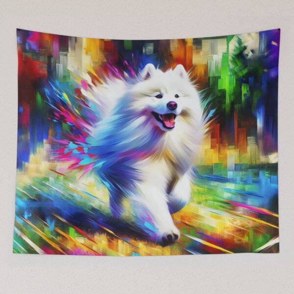 Item preview, Samoyed Dog Portrait Acrylic Art Print Pet Portrait Gift for Sammie Lovers designed and sold by Puppy Puzzles Plus.