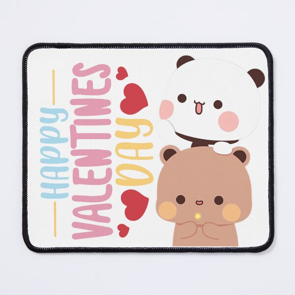 Item preview, Happy Valentine BuBu Dudu Mochi Milk Panda And Brownie Bear True Love Couple designed and sold by DaresToDream.