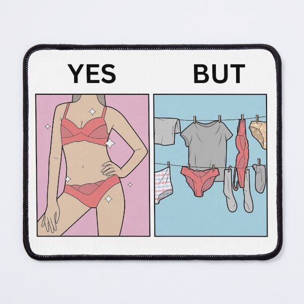 Item preview, Yes But Underwear Laundry Version - Thanksgiving, Christmas And Birthday Party Gift Ideas for Memes Lovers and Fans designed and sold by Memeing Everything.