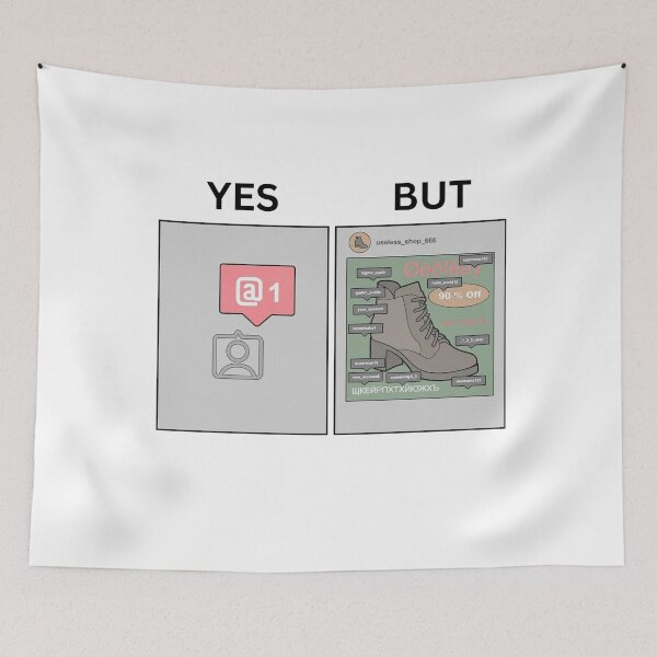Item preview, Yes But Online Discount Reality Version - Thanksgiving, Christmas And Birthday Party Gift Ideas for Memes Lovers and Fans designed and sold by Memeing Everything.