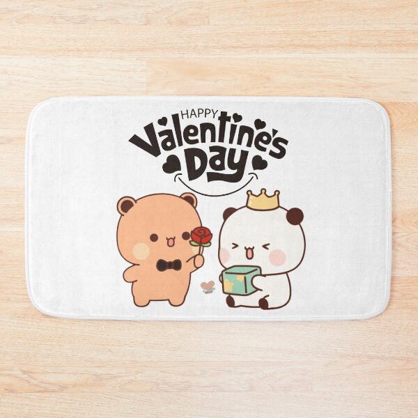 Item preview, Happy Valentine Dudu Giving Flower To Dudu Mochi Milk Panda And Brownie Bear True Love Couple designed and sold by DaresToDream.