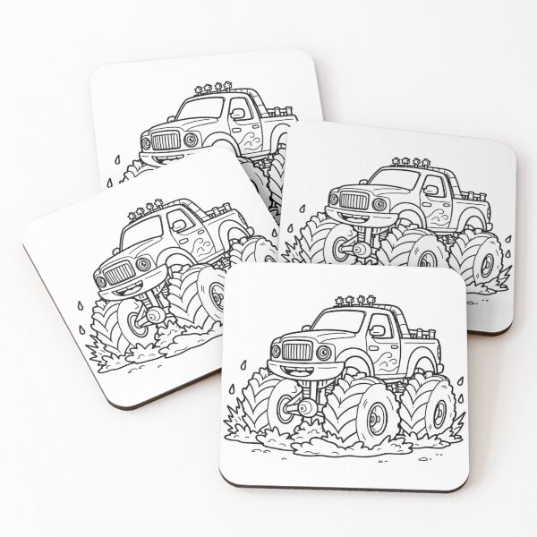 Item preview, Cute Monster Truck Coloring Page Design designed and sold by ZionzRoyalty.