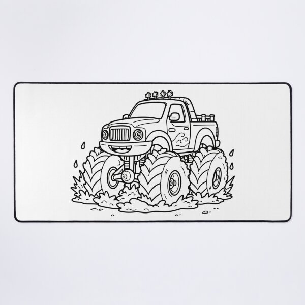 Item preview, Cute Monster Truck Coloring Page Design designed and sold by ZionzRoyalty.