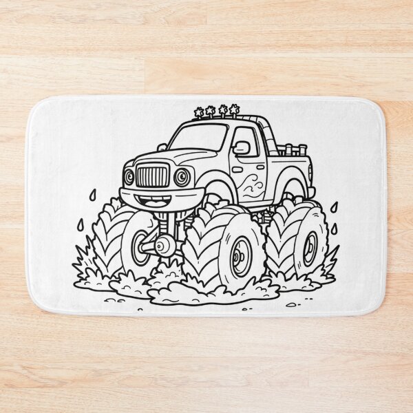 Item preview, Cute Monster Truck Coloring Page Design designed and sold by ZionzRoyalty.