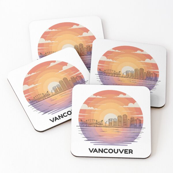 Item preview, Vancouver Skyline – Minimalist Sunset Travel Souvenir Design designed and sold by Paper Drip.