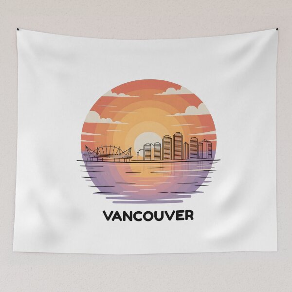 Item preview, Vancouver Skyline – Minimalist Sunset Travel Souvenir Design designed and sold by Paper Drip.
