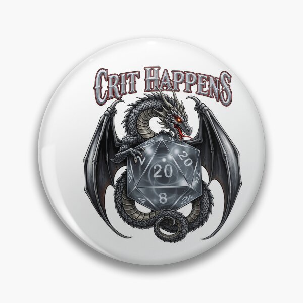 Item preview, Tabletop Fantasy Gamer Tees | D20 Dice Roll Dragon Crit Happens Graphic T-Shirt Apparel Gift for Men and Women  designed and sold by VueArts.