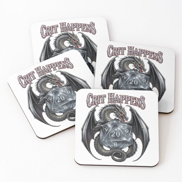 Item preview, Tabletop Fantasy Gamer Tees | D20 Dice Roll Dragon Crit Happens Graphic T-Shirt Apparel Gift for Men and Women  designed and sold by VueArts.