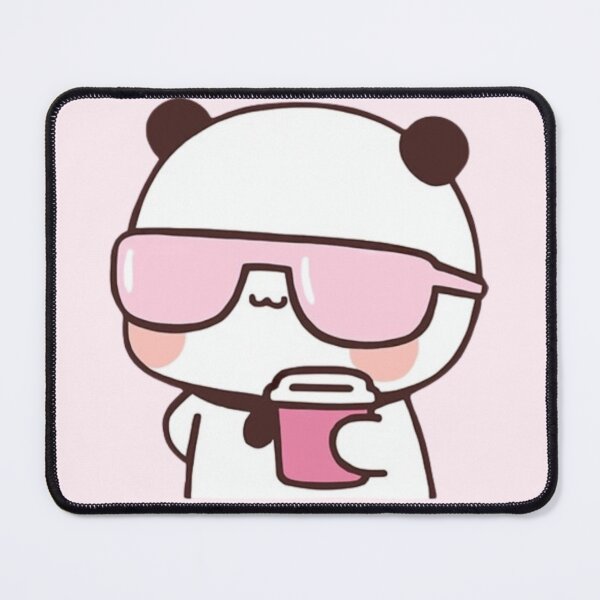Item preview, Chill Bubu With Sunglasses Valentine Dudu Giving Flower To Dudu Mochi Milk Panda And Brownie Bear True Love Couple designed and sold by DaresToDream.