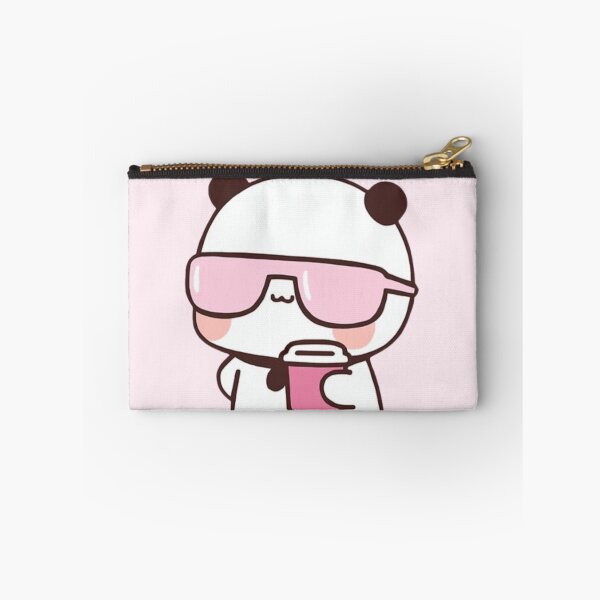 Item preview, Chill Bubu With Sunglasses Valentine Dudu Giving Flower To Dudu Mochi Milk Panda And Brownie Bear True Love Couple designed and sold by DaresToDream.