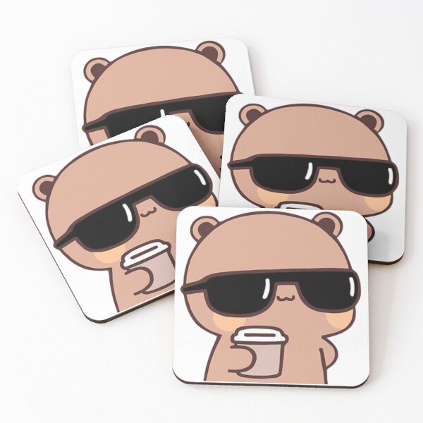 Item preview, Chill Dudu With Sunglasses Valentine Dudu Giving Flower To Dudu Mochi Milk Panda And Brownie Bear True Love Couple designed and sold by DaresToDream.
