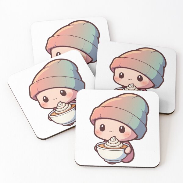Item preview, Adorable axolotl wearing a beanie enjoying a latte designed and sold by JonysCreativeDesigns.