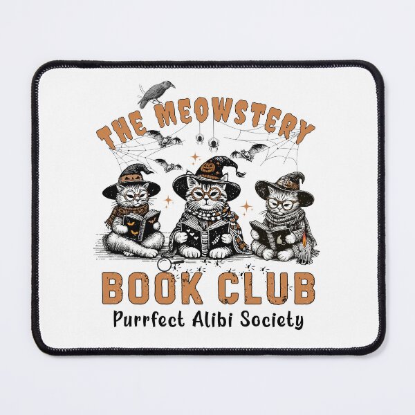 Item preview, Halloween Cats Crime Book Club, Spooky Detective Cat Reading Society designed and sold by BeaverFriends.